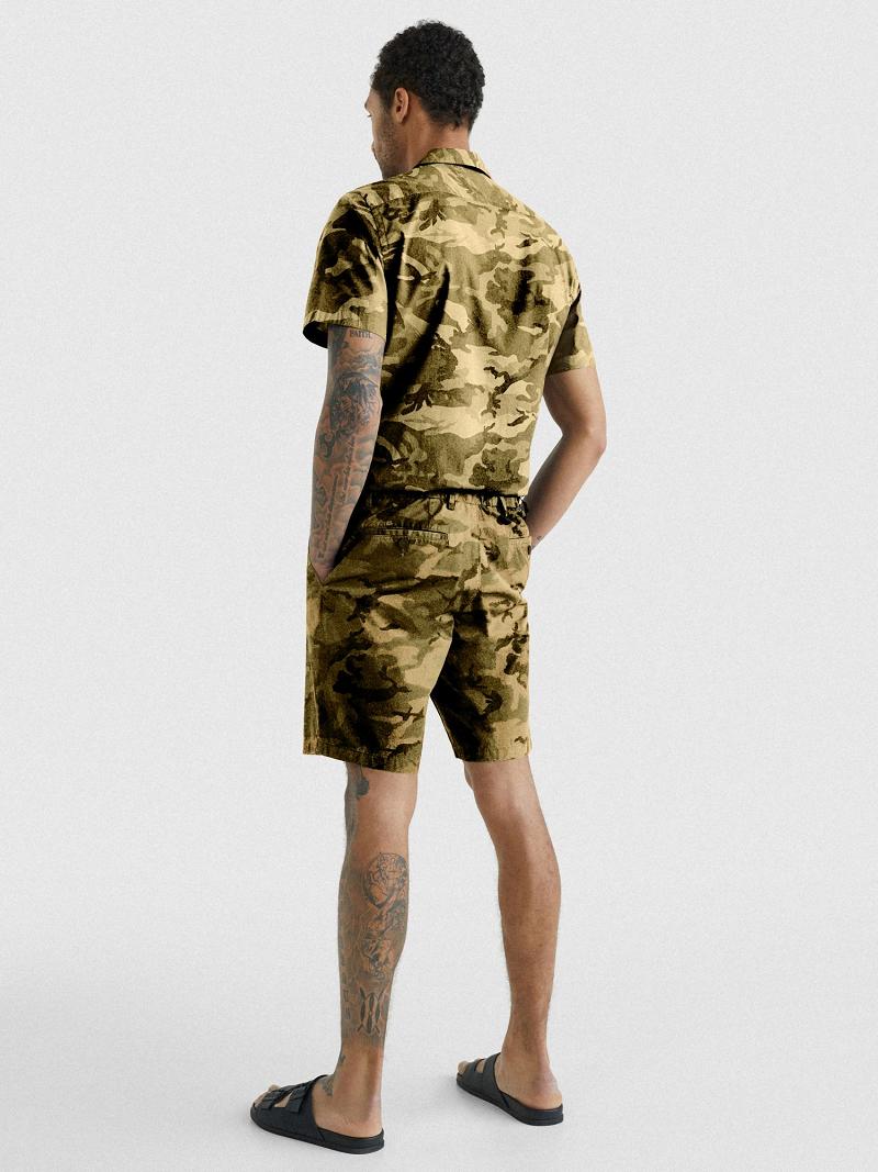 Férfi Tommy Hilfiger Relaxed fit camo Rövidnadrág Camo | HU 1004VRW